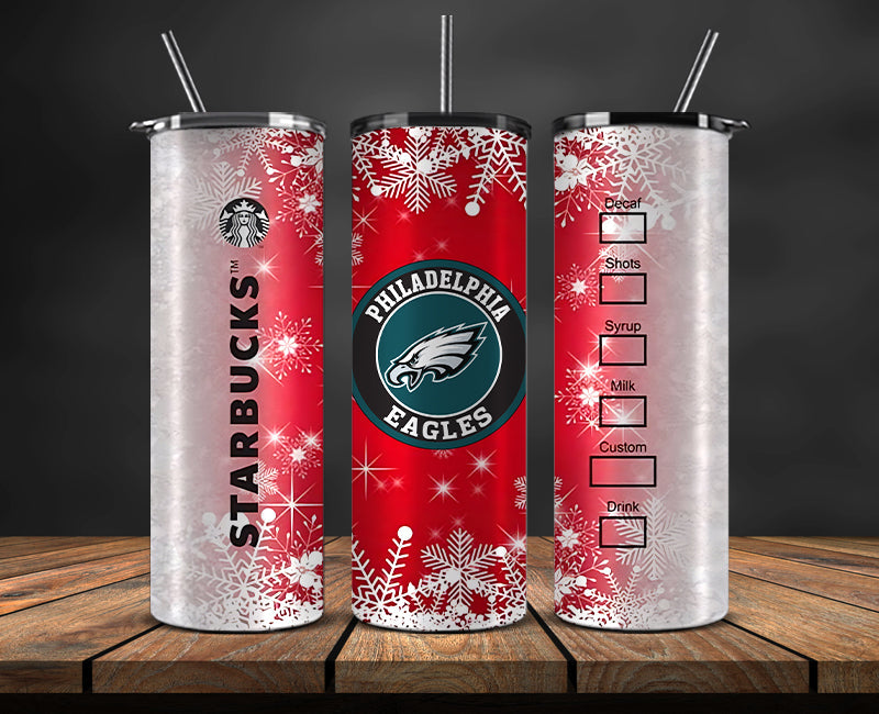 Philadelphia Eagles Christmas Tumbler 20oz,NFL Merry Christmas 20oz, NFL Christmas Tumbler 20oz 59