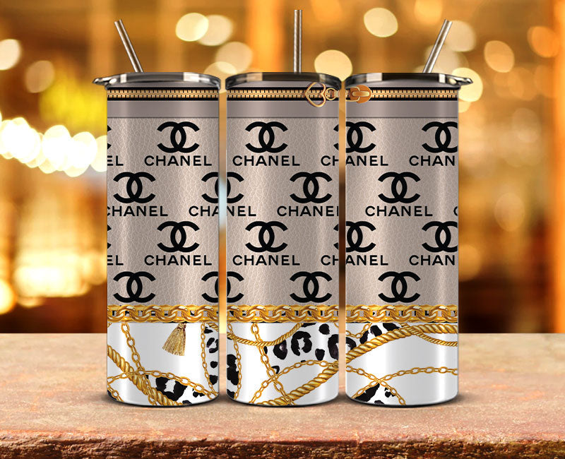 Chanel  Tumbler Wrap, Chanel Tumbler Png, Chanel Logo,Luxury Logo Brand 05