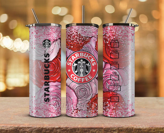 Valentine Tumbler PNG, Valentines Day Tumbler Wrap PNG , Valentine Tumbler 05