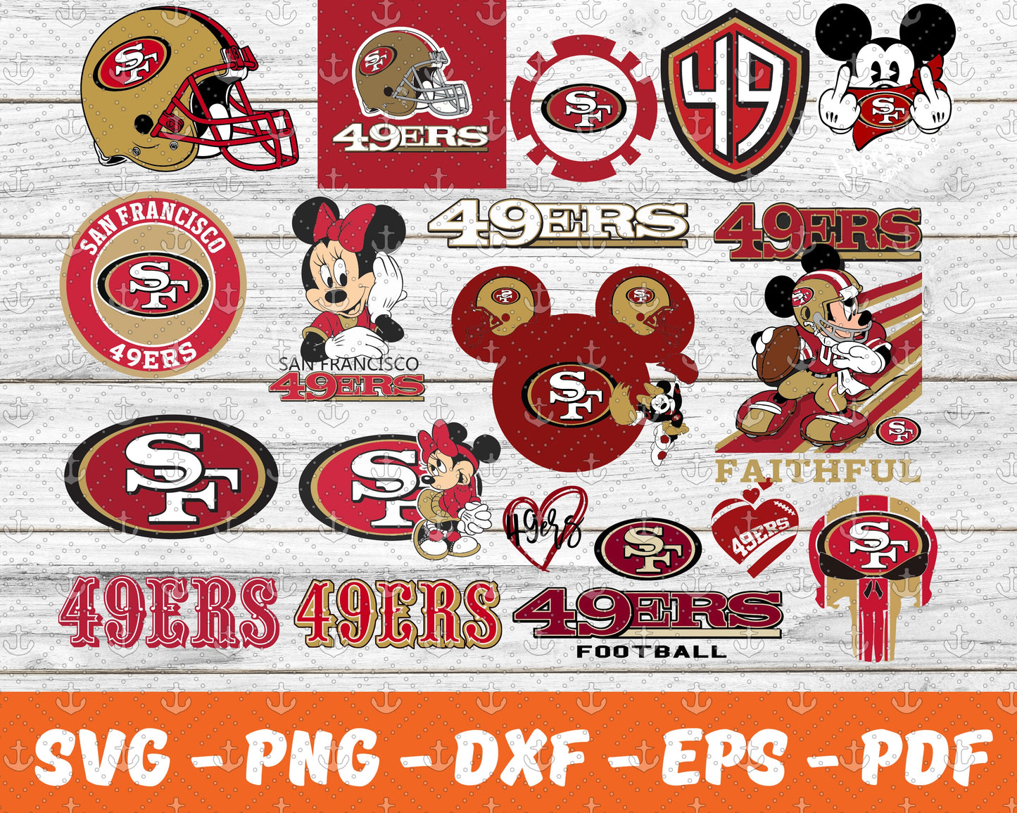 San Francisco 49ers Bundle Svg, Football Svg ,Sport Svg, Sport Bundle Svg 62