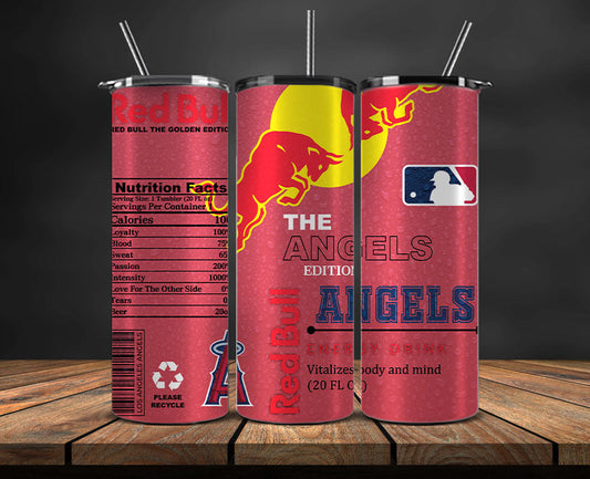 Los Angeles Angels Tumbler Wraps, MLB Red Bull Tumbler Wrap 64