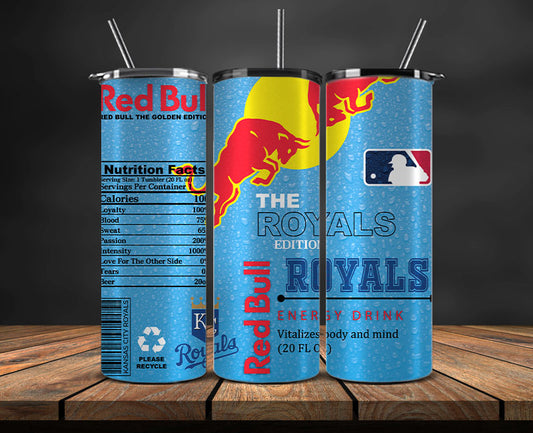 Kansas City Royals Tumbler Wraps, MLB Red Bull Tumbler Wrap 66