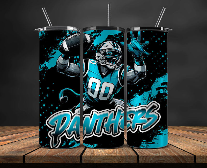 Carolina Panthers Tumbler Wrap, NFL Tumbler By AI, AI Tumbler Wrap 69