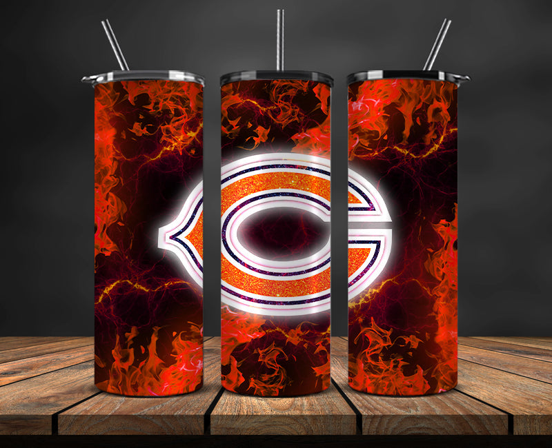 Chicago Bears Tumbler, Bears Logo Tumbler 20oz ,NFL Season 2023 LUF- 69