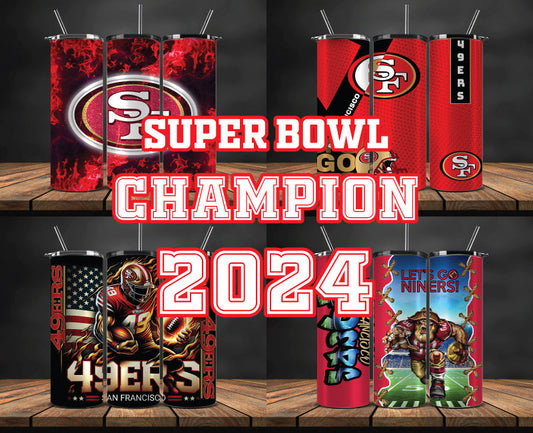 San Francisco 49ers Super Bowl Tumbler Png, Super Bowl 2024 Tumbler Wrap 06