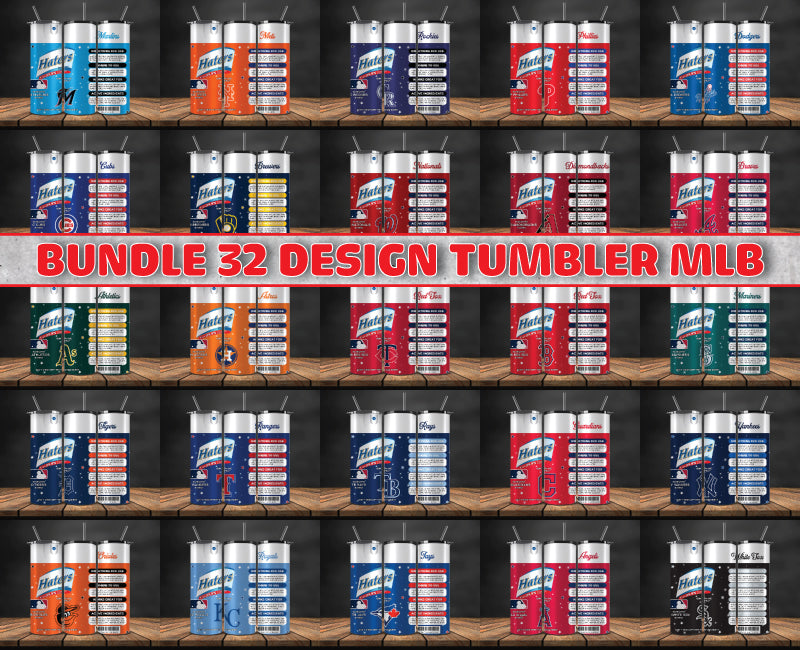 Bundle MLB Logo Tumbler Wrap,MLB Tumbler Wrap Design New, Bundle Sport Tumbler 71