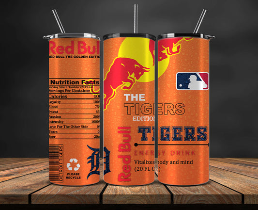 Detroit Tigers Tumbler Wraps, MLB Red Bull Tumbler Wrap 72