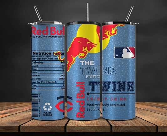 Minnesota Twins Tumbler Wraps, MLB Red Bull Tumbler Wrap 75