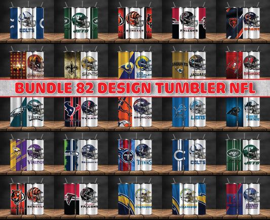 Bundle NFL Logo Tumbler Wrap, NFL Design Png,Bundle Sport Tumbler 77