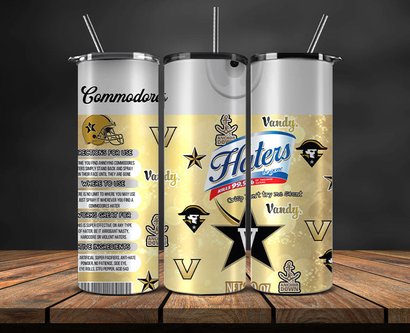 Vanderbilt Commodores Haters BeGone Tumbler Wrap, College Haters BeGone Tumbler Png 78