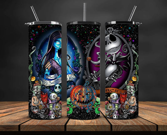 Nightmare Before Christmas , Jack Skellington Tumbler Png,Tumbler Wrap,Halloween Tumbler Wrap 07