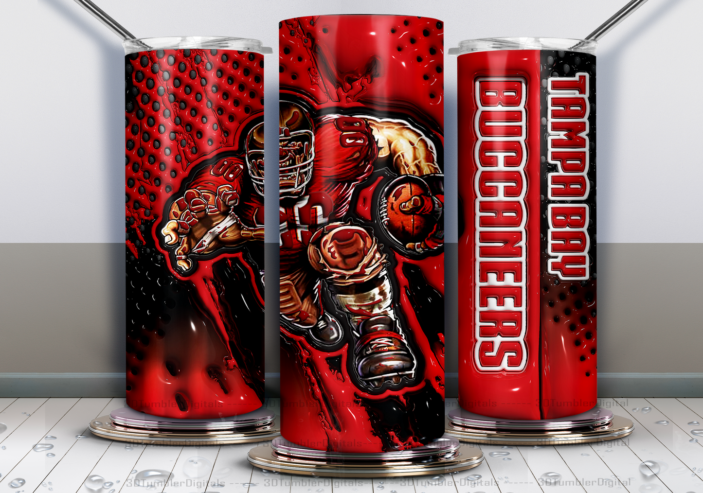 Tampa Bay Buccaneerss Tumbler 20oz , 3D Nfl Tumbler 20oz, Nfl Mascot Tumbler LUS- 07