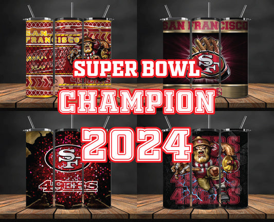 San Francisco 49ers Super Bowl Tumbler Png, Super Bowl 2024 Tumbler Wrap 07