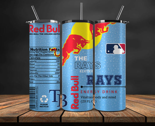 Tampa Bay Rays Tumbler Wraps, MLB Red Bull Tumbler Wrap 80