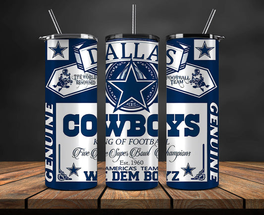Dallas Cowboys Tumbler, Cowboys Tumbler 20oz ,NFL Football 20oz PUG- 82