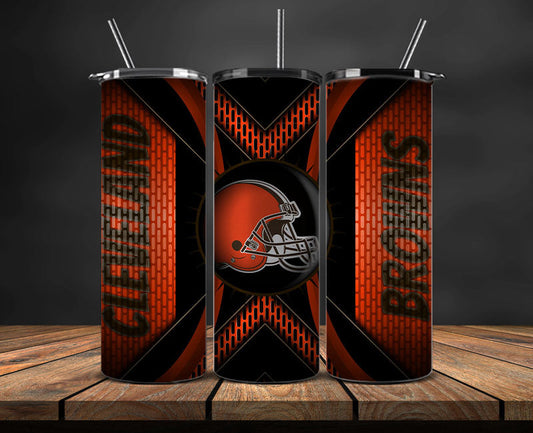 Cleveland Browns Tumbler Wrap, NFL Logo Tumbler Png, NFL Design Png-82