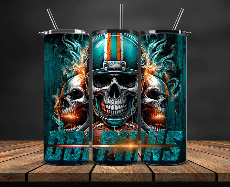 Miami Dolphins Tumbler Wrap,NFL Tumbler By AI, AI Tumbler Design 84