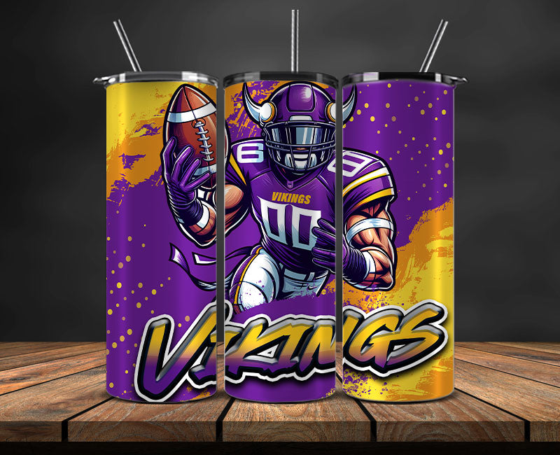 Minnesota Vikings Tumbler Wrap, NFL Tumbler By AI, AI Tumbler Wrap 85
