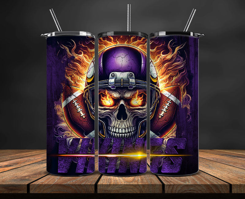 Minnesota Vikings Tumbler Wrap,NFL Tumbler By AI, AI Tumbler Design 85