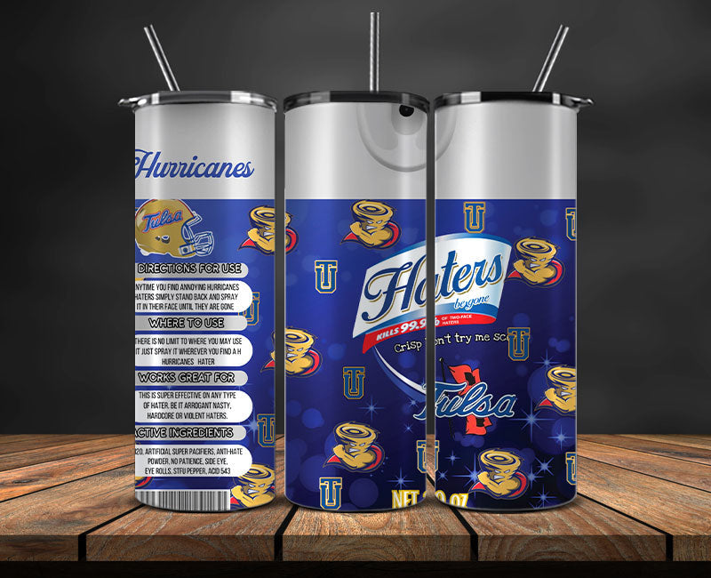 Tulsa Golden Hurricane Haters BeGone Tumbler Wrap, College Haters BeGone Tumbler Png 88