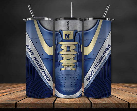 Navy Midshipmen Sneaker Tumbler Wrap , College Sneaker Tumbler Wrap 89