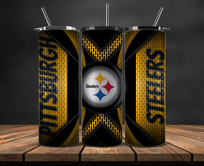 Pittsburgh Steelers Tumbler Wrap, NFL Logo Tumbler Png, NFL Design Png-89