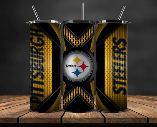 Pittsburgh Steelers Tumbler Wrap, NFL Logo Tumbler Png, NFL Design Png-89