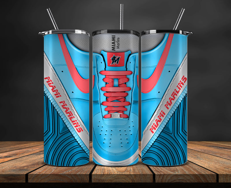 Miami Marlins Tumbler Wrap, MLB Sneaker Tumbler Wrap 08