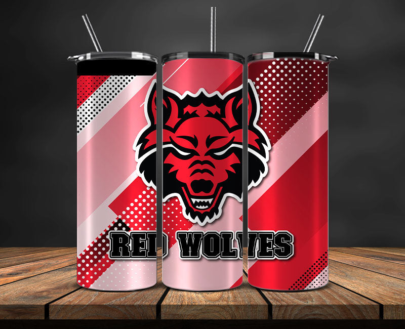 Red Wolves Logo 20 oz Tumbler Png ,College Football 20 Oz Tumbler Wrap 08