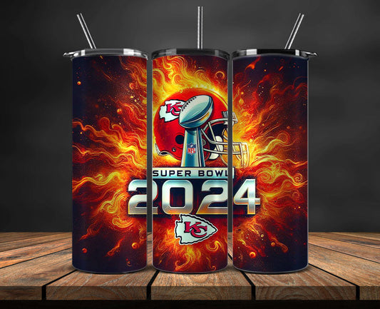 Kansas City Chiefs Vs San Francisco 49ers Super Bowl Tumbler Png, Super Bowl 2024 Tumbler Wrap 94