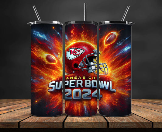 Kansas City Chiefs Vs San Francisco 49ers Super Bowl Tumbler Png, Super Bowl 2024 Tumbler Wrap 95