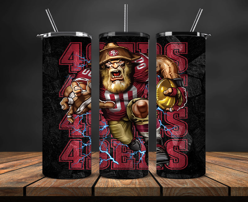 San Francisco 49ers Tumbler, 49ers  Logo Tumbler 20oz ,NFL Season 2023 LUF- 96