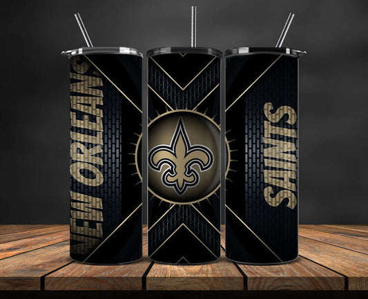 New Orleans Saints Tumbler Wrap, NFL Logo Tumbler Png, NFL Design Png-97