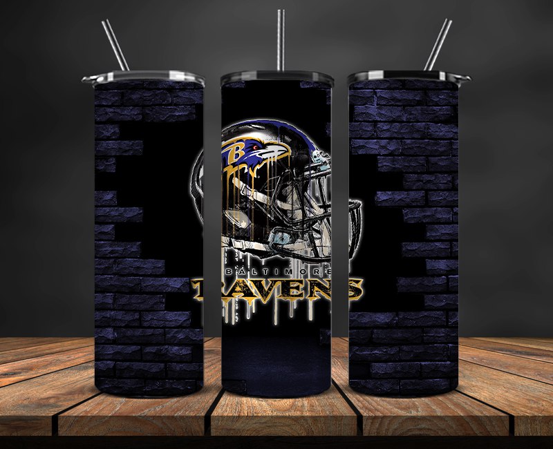Baltimore Ravens Tumbler, RavensLogo Tumbler 20oz ,NFL Football 20oz LUG- 99