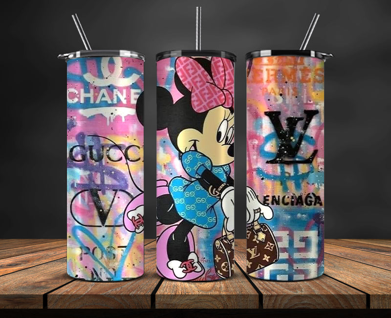 Mickey Logo Fashion Tumbler Designs, Brand Logo Tumbler Wrap New 09