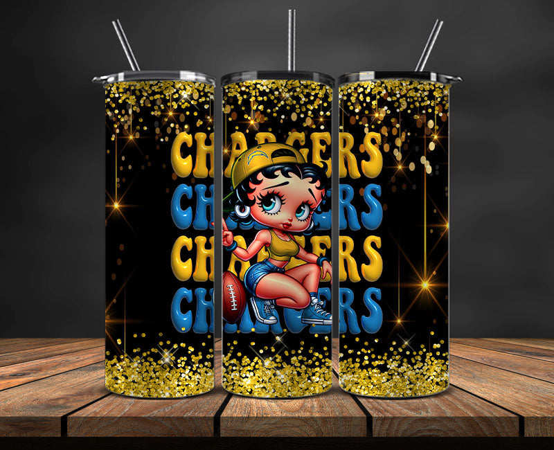 Los Angeles Chargers Tumbler Wraps, NFL Tumbler By AI, AI Tumbler Wrap 9