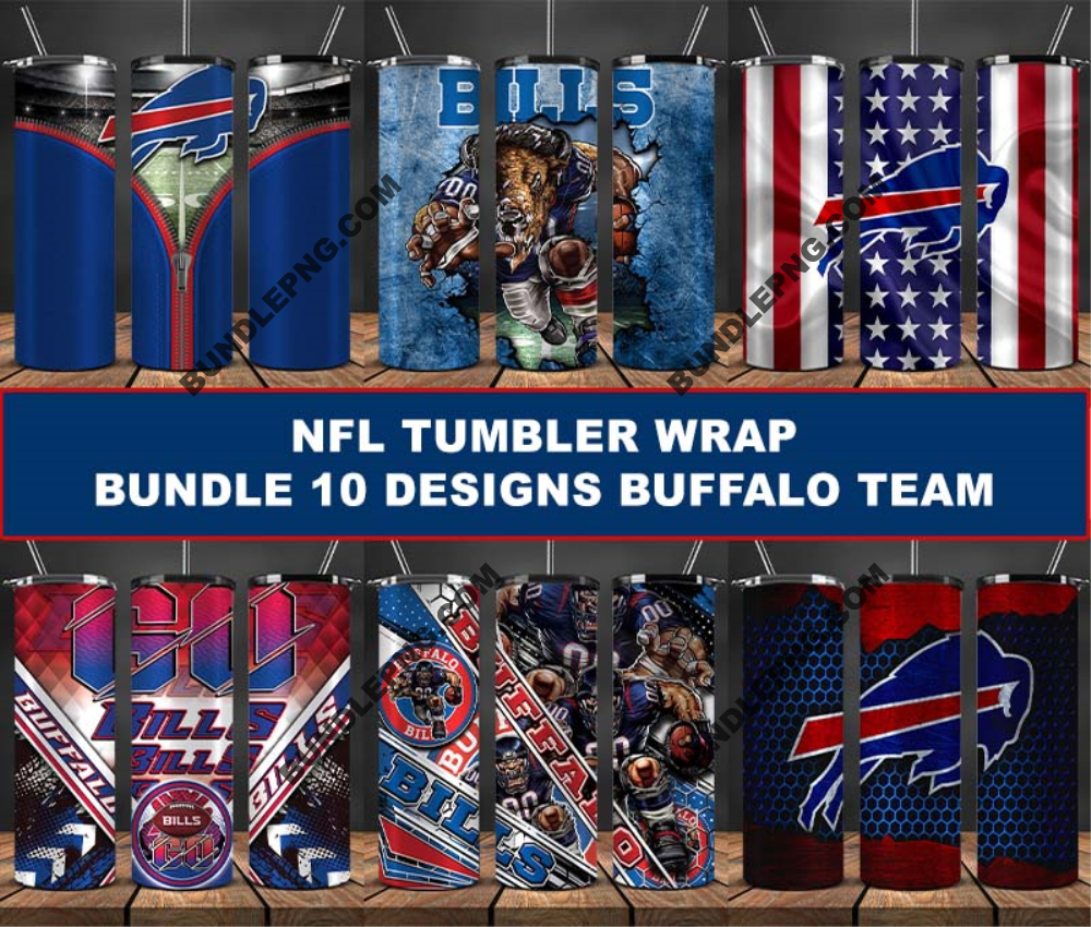 Buffalo Tumbler Wrap , Football Tumbler Png ,32 Team Nfl 01