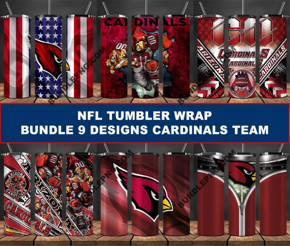 Cardinals Tumbler Wrap , Football Tumbler Png ,32 Team Nfl 04