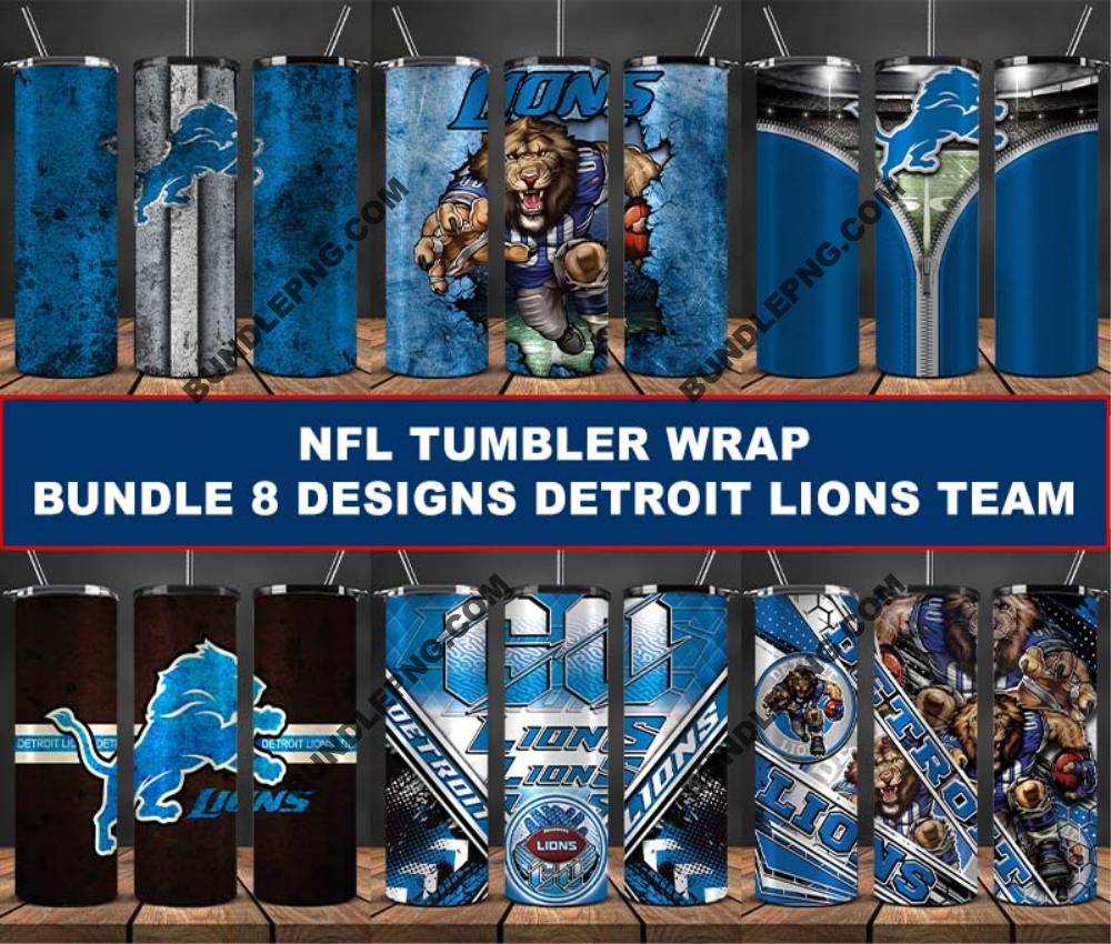 Detroit Lions Tumbler Wrap , Football Tumbler Png ,32 Team Nfl 26