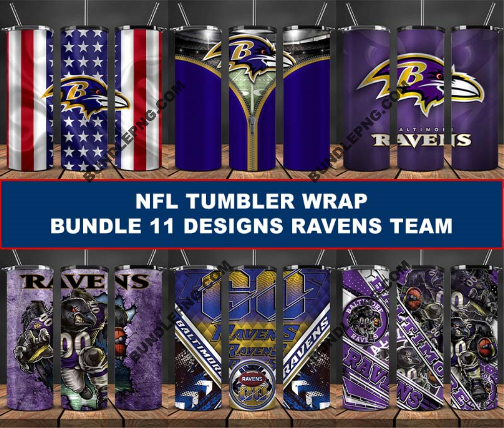 Ravens Tumbler Wrap , Football Tumbler Png ,32 Team Nfl 02