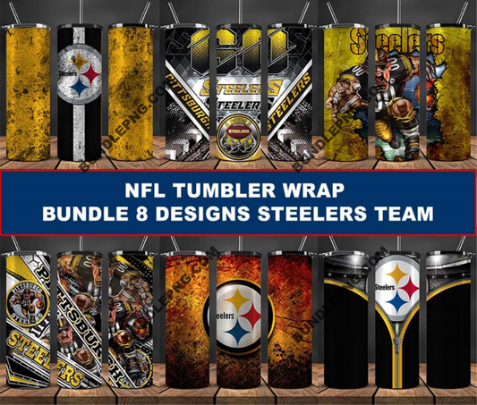 Steelers Tumbler Wrap , Football Tumbler Png ,32 Team Nfl 10